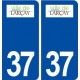 37 Larçay logo ville autocollant plaque stickers