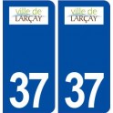 37 Larçay logo ville autocollant plaque stickers