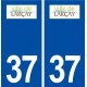 37 Larçay logo ville autocollant plaque stickers