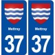 37 Mettray blason ville autocollant plaque stickers