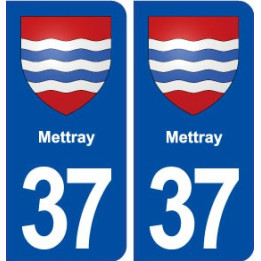 37 Mettray blason ville autocollant plaque stickers