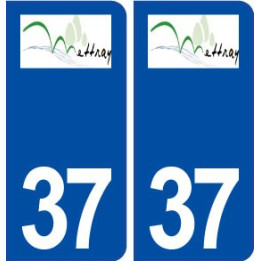 37 Mettray logo ville autocollant plaque stickers