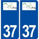 37 Mettray logo ville autocollant plaque stickers