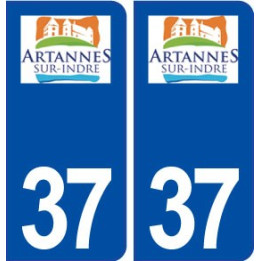 37 Artannes sur Indre logo ville autocollant plaque stickers