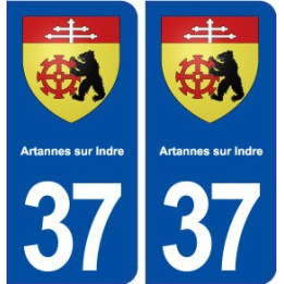 37 Artannes sur Indre blason ville autocollant plaque stickers