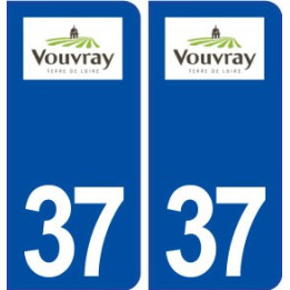 37 Vouvray logo ville autocollant plaque stickers