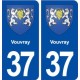 37 Vouvray blason ville autocollant plaque stickers