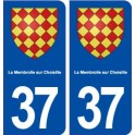 37 La Membrolle sur Choisille blason ville autocollant plaque stickers