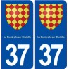 37 La Membrolle sur Choisille blason ville autocollant plaque stickers