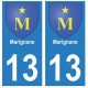 13 the city of Marignane sticker plate