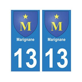 13 Marignane ville autocollant plaque