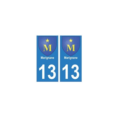 13 Marignane ville autocollant plaque