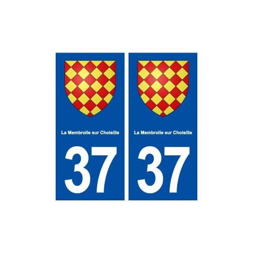 37 La Membrolle sur Choisille blason ville autocollant plaque stickers