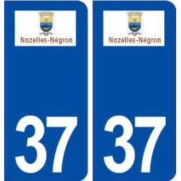 37 Nazelles Négron logo ville autocollant plaque stickers