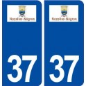 37 Nazelles Négron logo ville autocollant plaque stickers