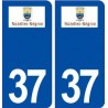 37 Nazelles Négron logo ville autocollant plaque stickers