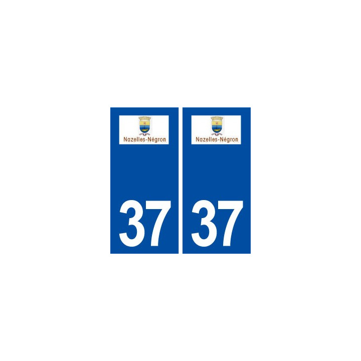 37 Nazelles Négron logo ville autocollant plaque stickers