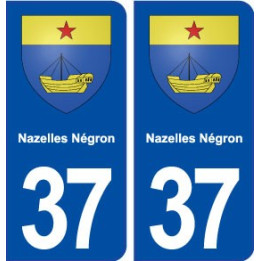 37 Nazelles Négron blason ville autocollant plaque stickers