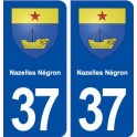 37 Nazelles Négron blason ville autocollant plaque stickers