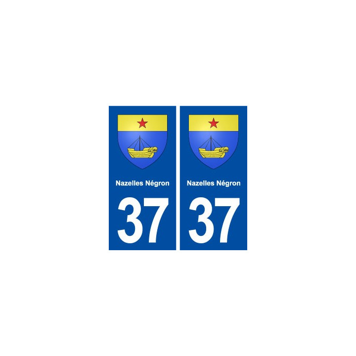 37 Nazelles Négron blason ville autocollant plaque stickers
