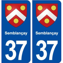 37 Semblançay blason ville autocollant plaque stickers