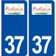 37 Montbazon logo ville autocollant plaque stickers