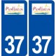 37 Montbazon logo ville autocollant plaque stickers