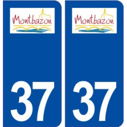 37 Montbazon logo ville autocollant plaque stickers