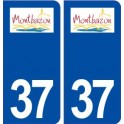 37 Montbazon logo ville autocollant plaque stickers