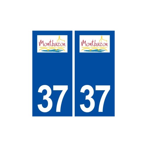 37 Montbazon logo ville autocollant plaque stickers