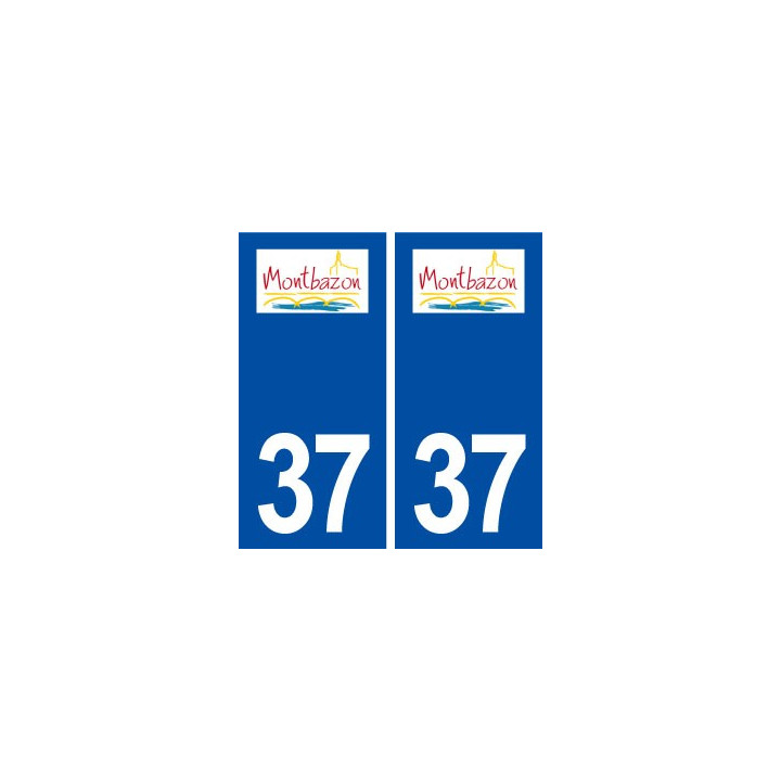 37 Montbazon logo ville autocollant plaque stickers