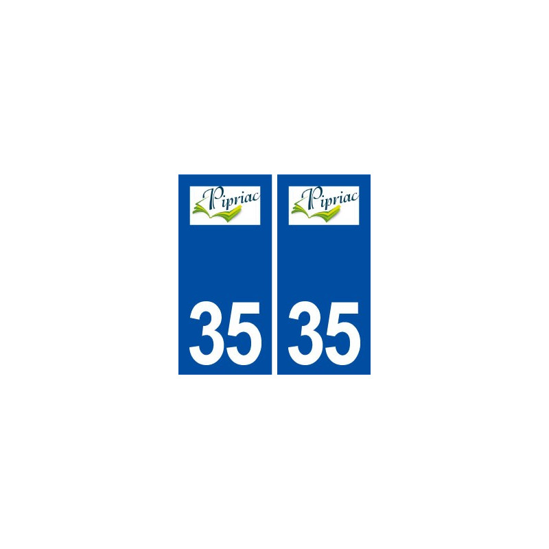 35 Pipriac logo autocollant plaque stickers ville