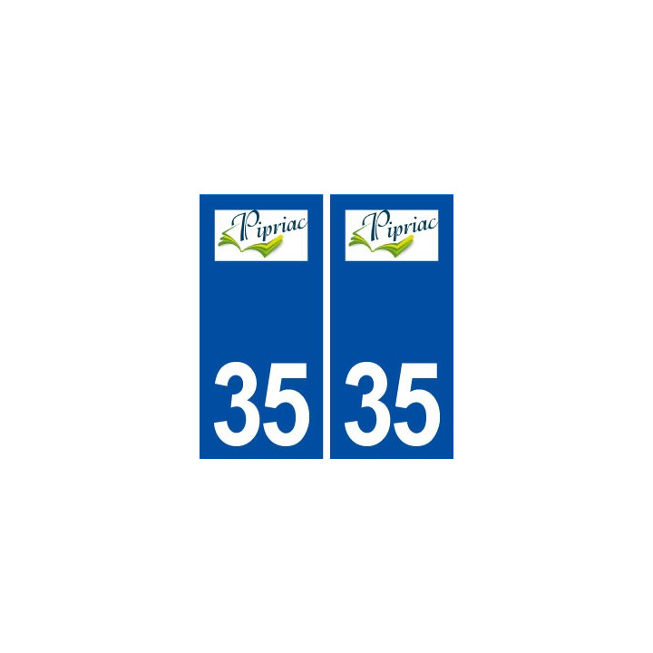 35 Pipriac logo autocollant plaque stickers ville