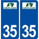 35 Corps Nuds logo autocollant plaque stickers ville