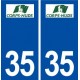 35 Corps Nuds logo autocollant plaque stickers ville