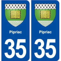35 Pipriac blason autocollant plaque stickers ville