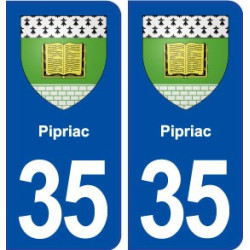 35 Pipriac blason autocollant plaque stickers ville