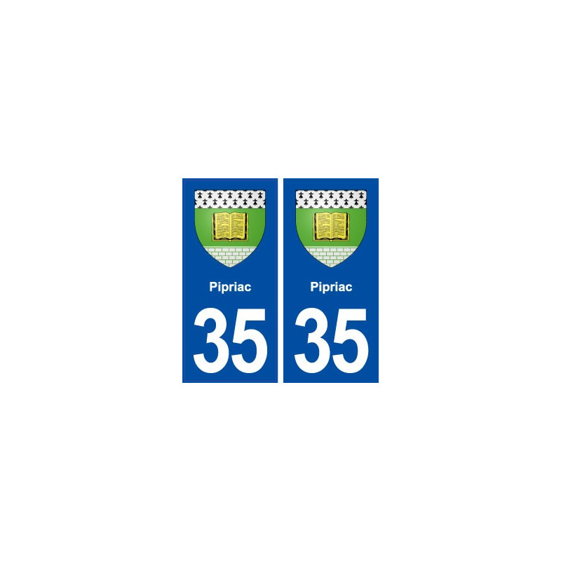 35 Pipriac blason autocollant plaque stickers ville