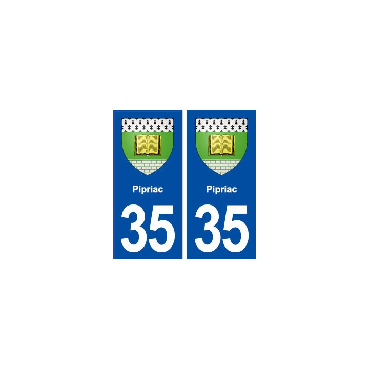 35 Pipriac blason autocollant plaque stickers ville