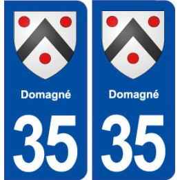 35 Domagné blason autocollant plaque stickers ville