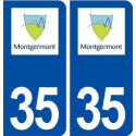 35 Montgermont logo  autocollant plaque stickers ville