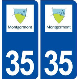 35 Montgermont logo  autocollant plaque stickers ville