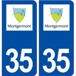 35 Montgermont logo  autocollant plaque stickers ville
