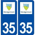 35 Montgermont logo  autocollant plaque stickers ville