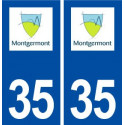 35 Montgermont logo  autocollant plaque stickers ville