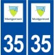 35 Montgermont logo  autocollant plaque stickers ville