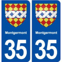 35 Montgermont blason autocollant plaque stickers ville