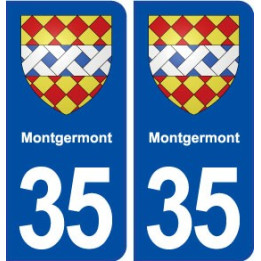 35 Montgermont blason autocollant plaque stickers ville