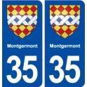 35 Montgermont blason autocollant plaque stickers ville