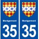 35 Montgermont blason autocollant plaque stickers ville